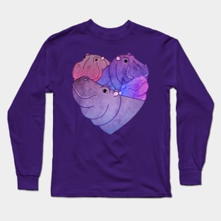 Heart Hippos Long Sleeve T-Shirt